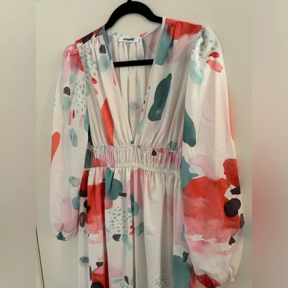 NWOT Boho Maxi Floral Dress L - Picture 8 of 11